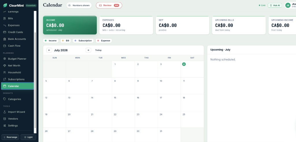 Subscription Tracking in ClearMint Essentials