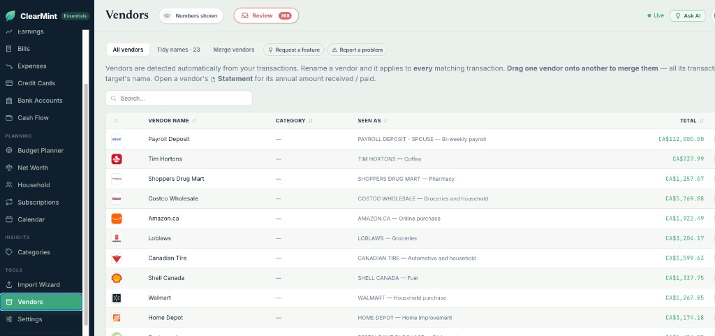 Smart Search in ClearMint Essentials